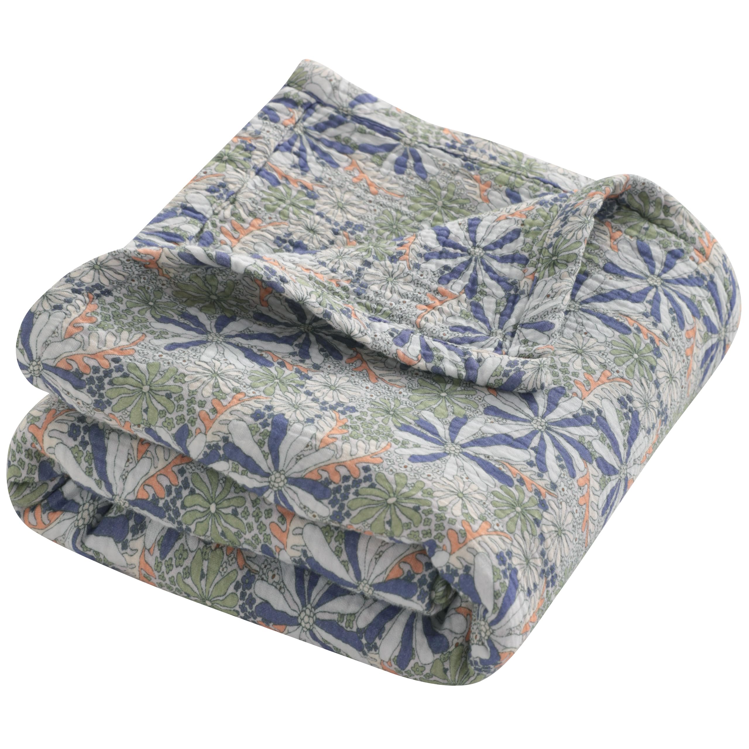 NTBAY 4-layer muslin blanket close-up showing soft, breathable fabric for newborn comfort.