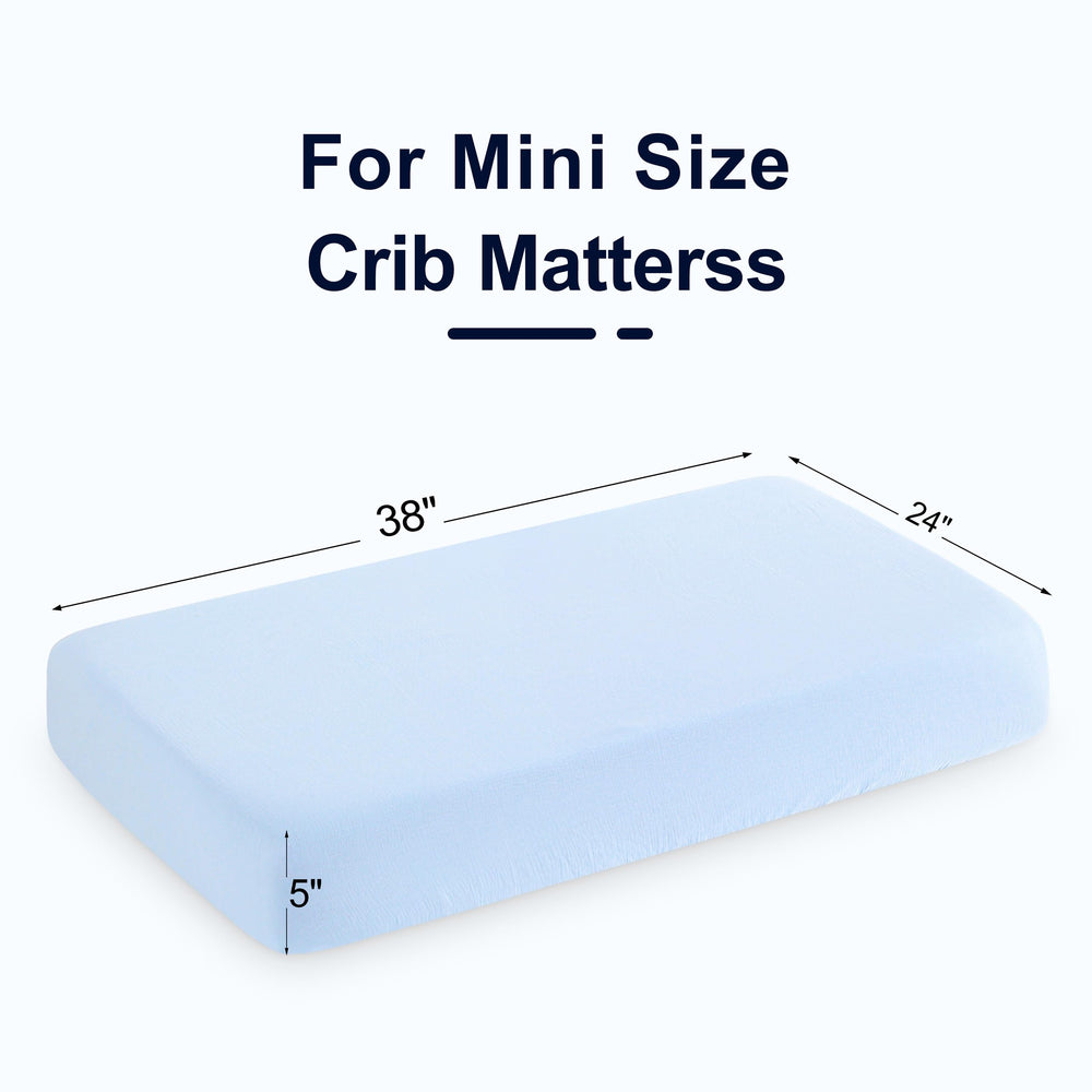 NTBAY aqua-crib-sheets-nursery-color showcases bright unisex option for decor.