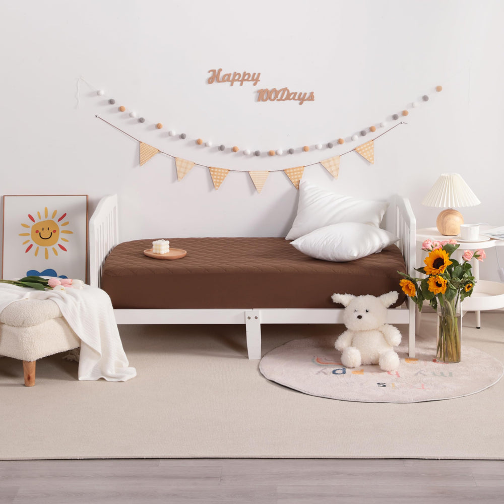 NTBAY breathable microfiber top keeps baby cool and comfortable during sleep.