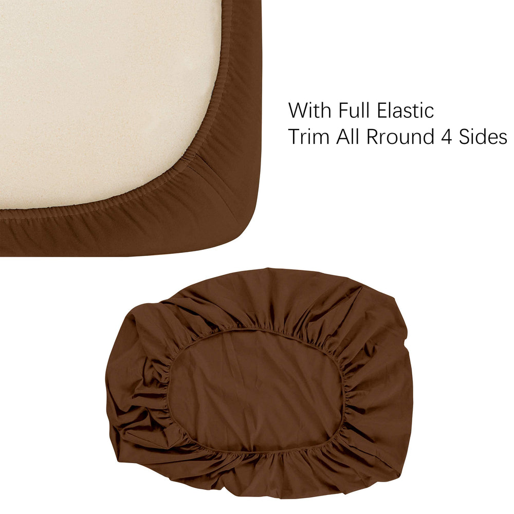 NTBAY 28x52 crib sheet fits standard crib mattresses securely.