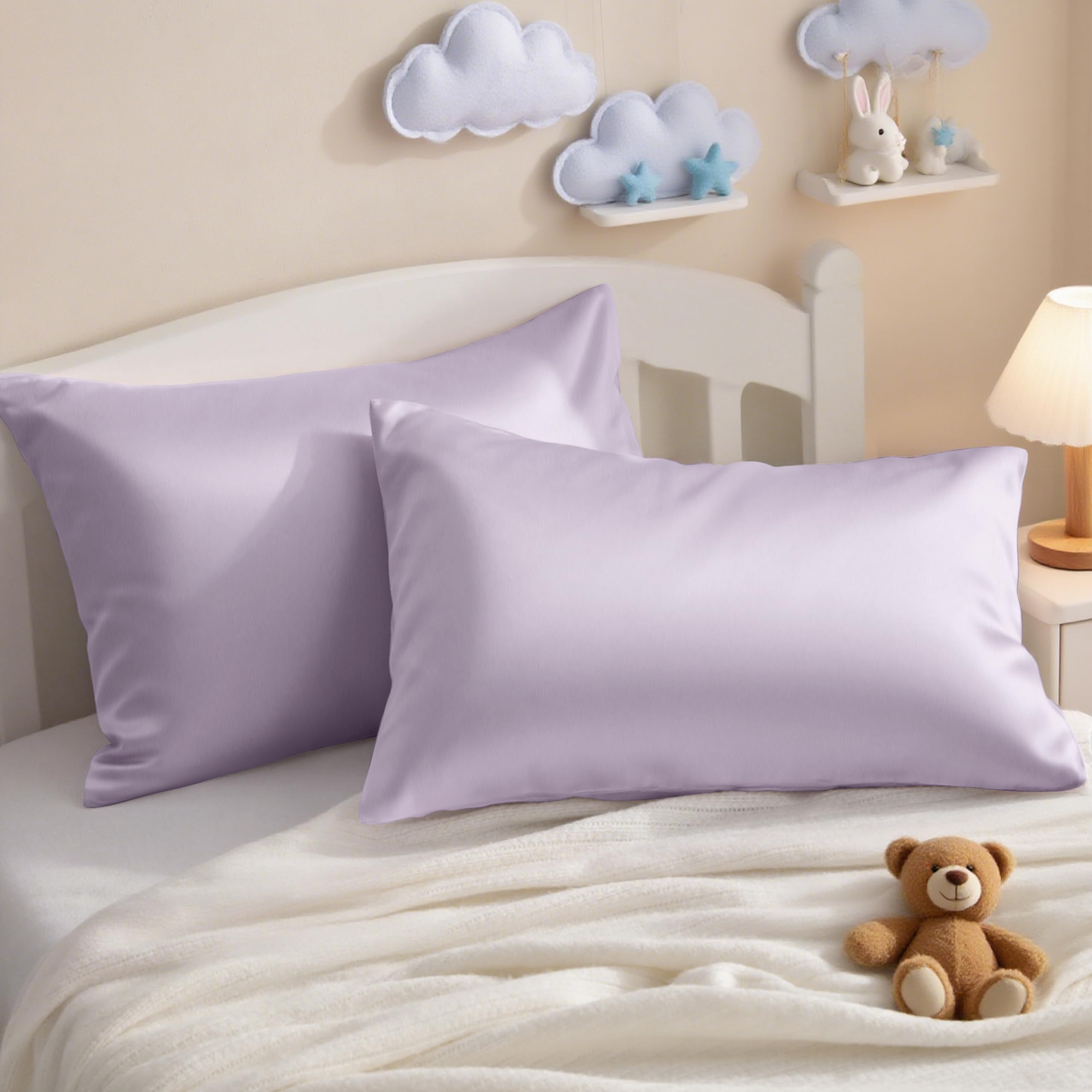 NTBAY Egyptian cotton toddler pillowcase set of 2 in 13x18, silky-soft and durable daily use.