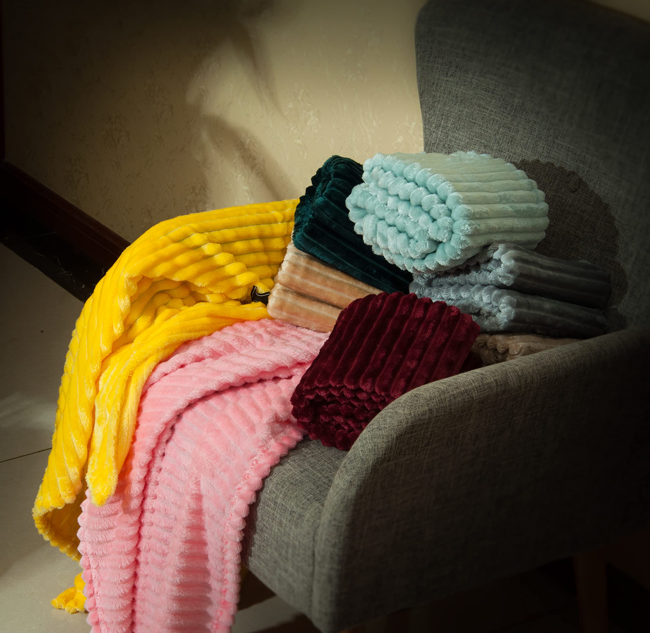 NTBAY flannel toddler blanket lightweight warmth for travel layering