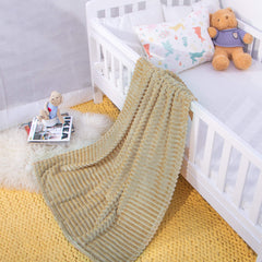 NTBAY flannel toddler blanket on a stroller cover demonstrates portability