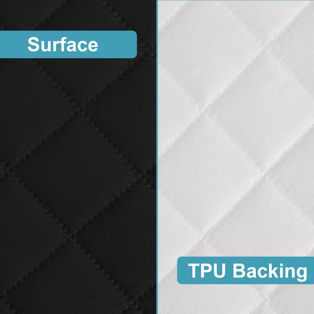 NTBAY full-elastic-trim mini crib protector fits snugly to prevent slipping