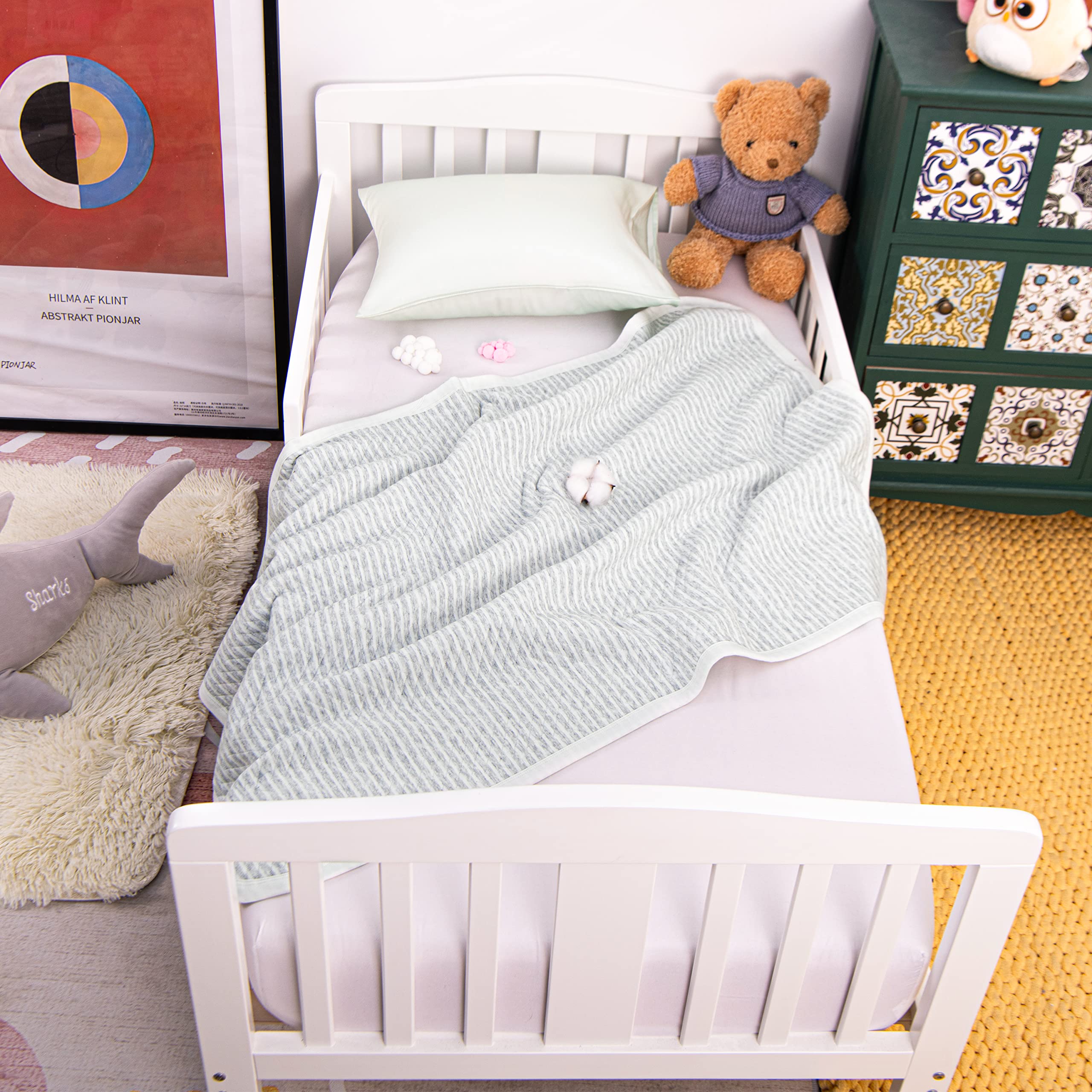 NTBAY jersey cotton toddler blanket coffee color for versatile nursery styling