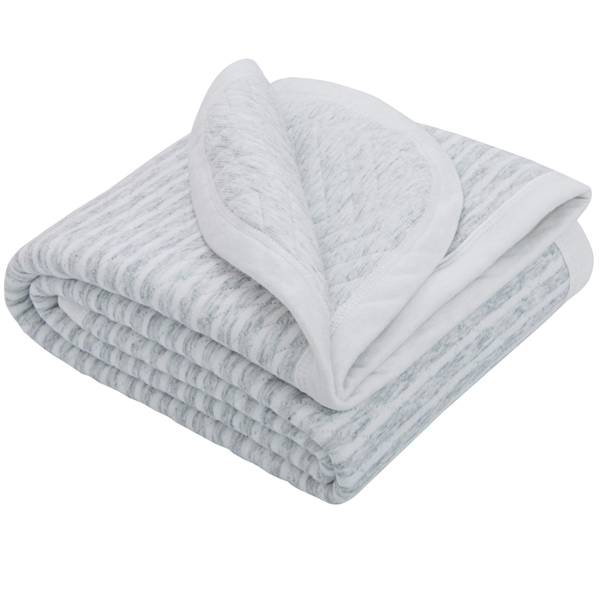 NTBAY jersey cotton toddler blanket grey wave pattern close-up for cozy naps