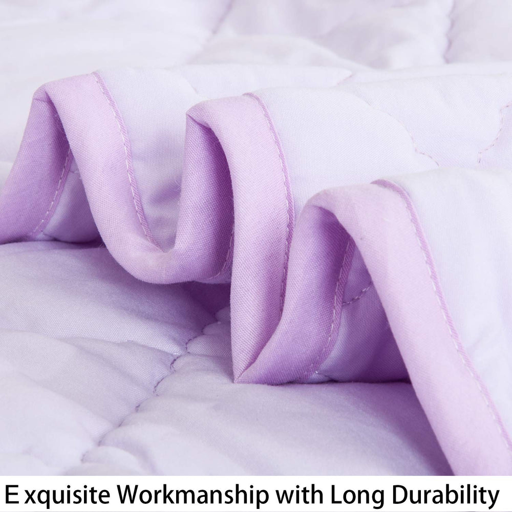 NTBAY light-purple crib blanket as stroller cover for on-the-go warmth