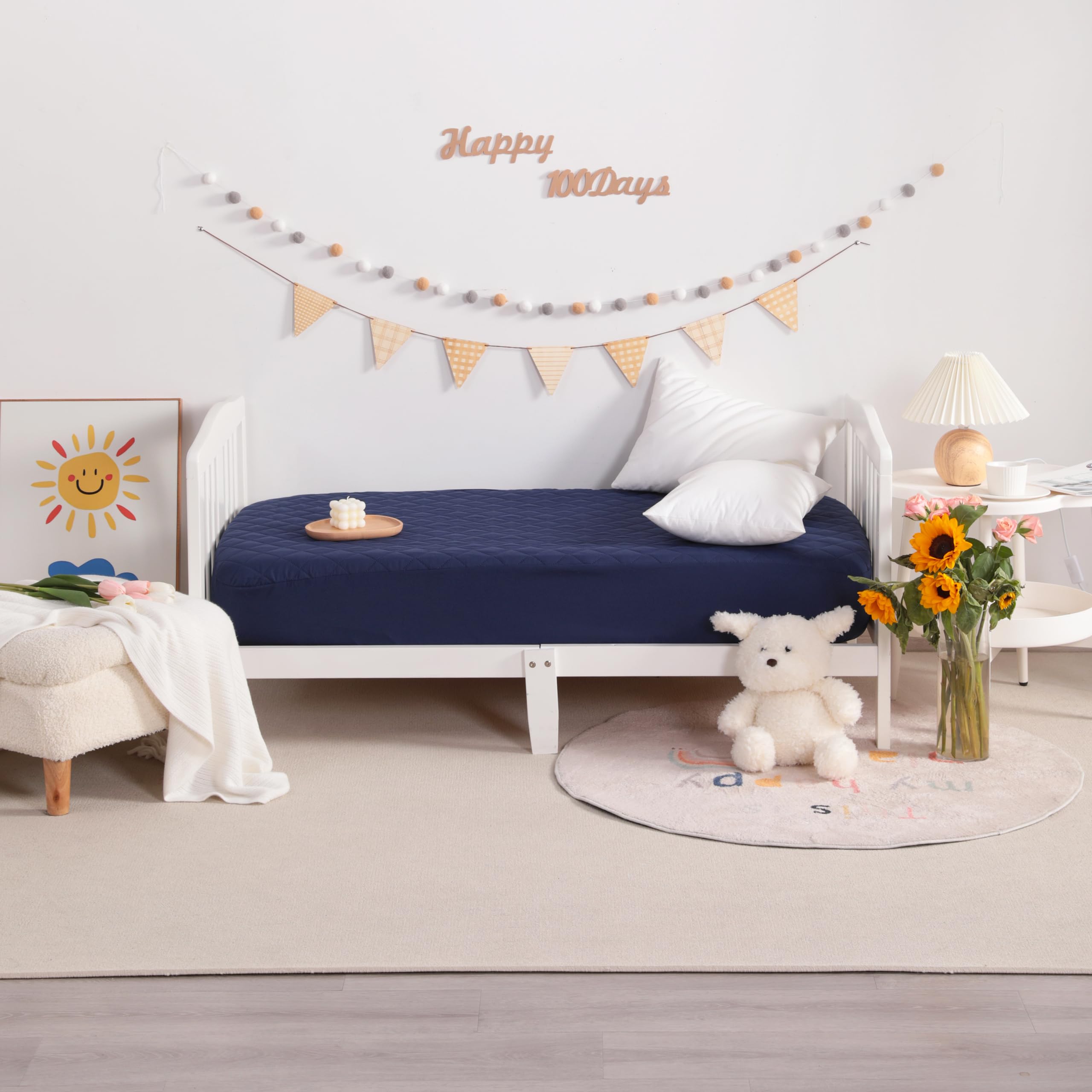 NTBAY machine-washable cover dries quickly for easy laundry between naps.