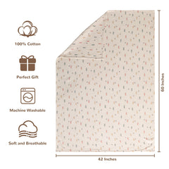 NTBAY muslin cotton blanket close-up reveals soft, breathable fabric.