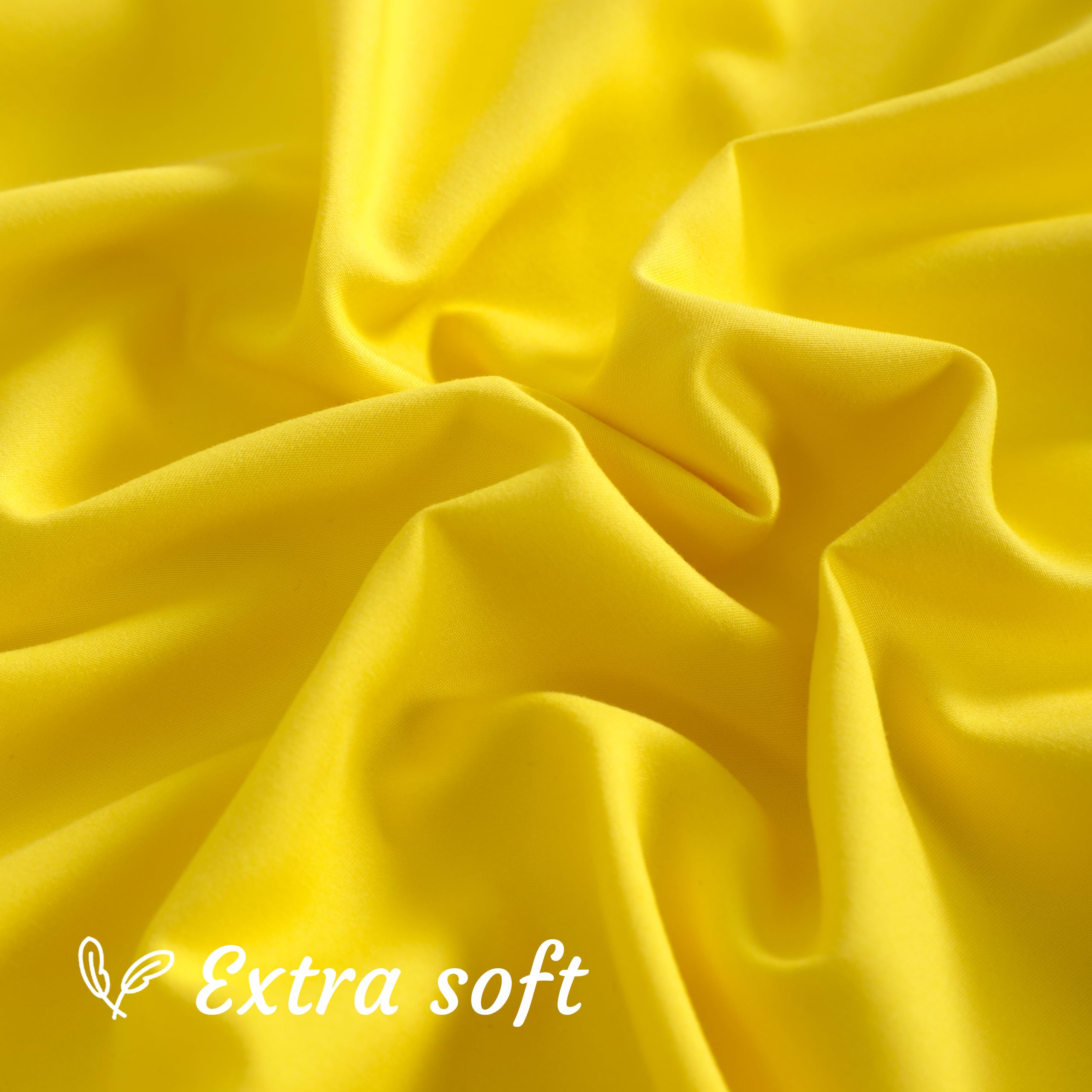 NTBAY yellow pillow case wrinkle-free drape and smooth finish