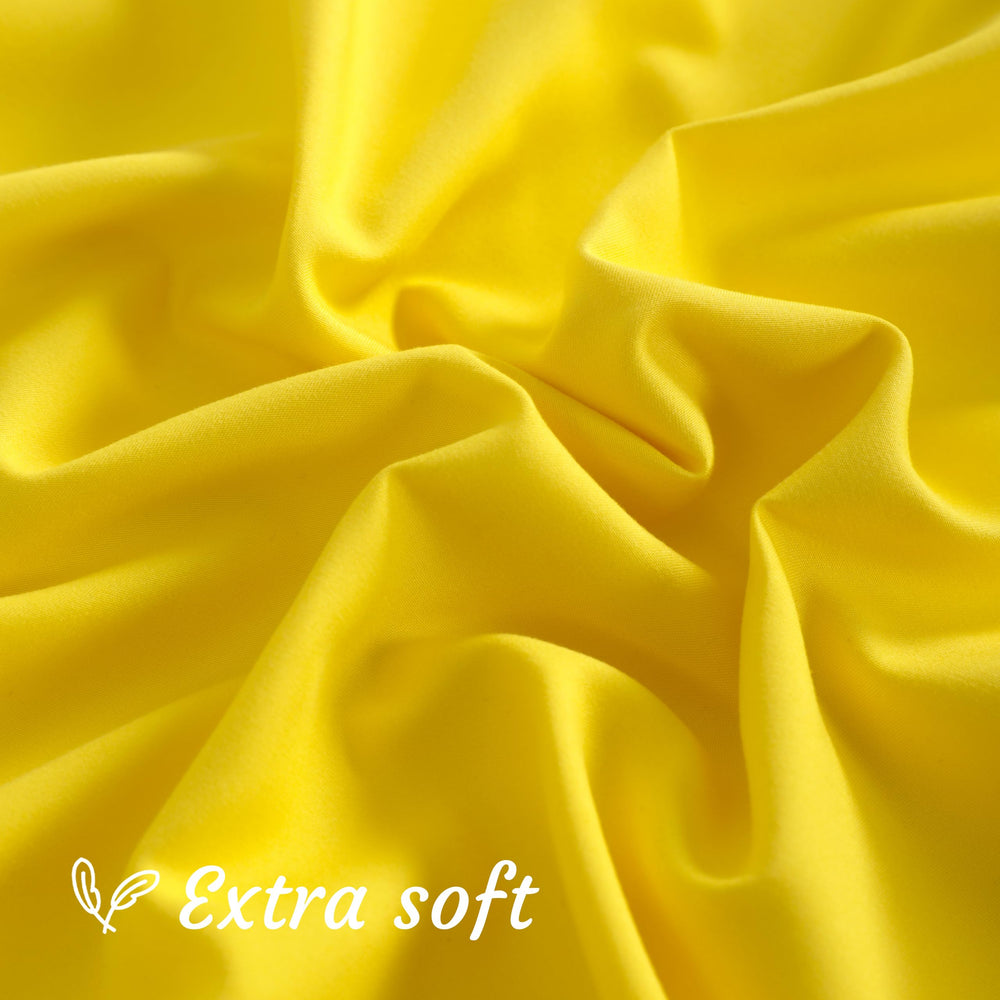 NTBAY yellow pillow case wrinkle-free drape and smooth finish