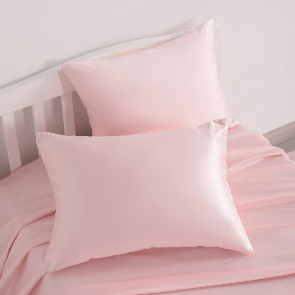 NTBAY pink pillowcase with durable microfiber emphasizes long-lasting softness.