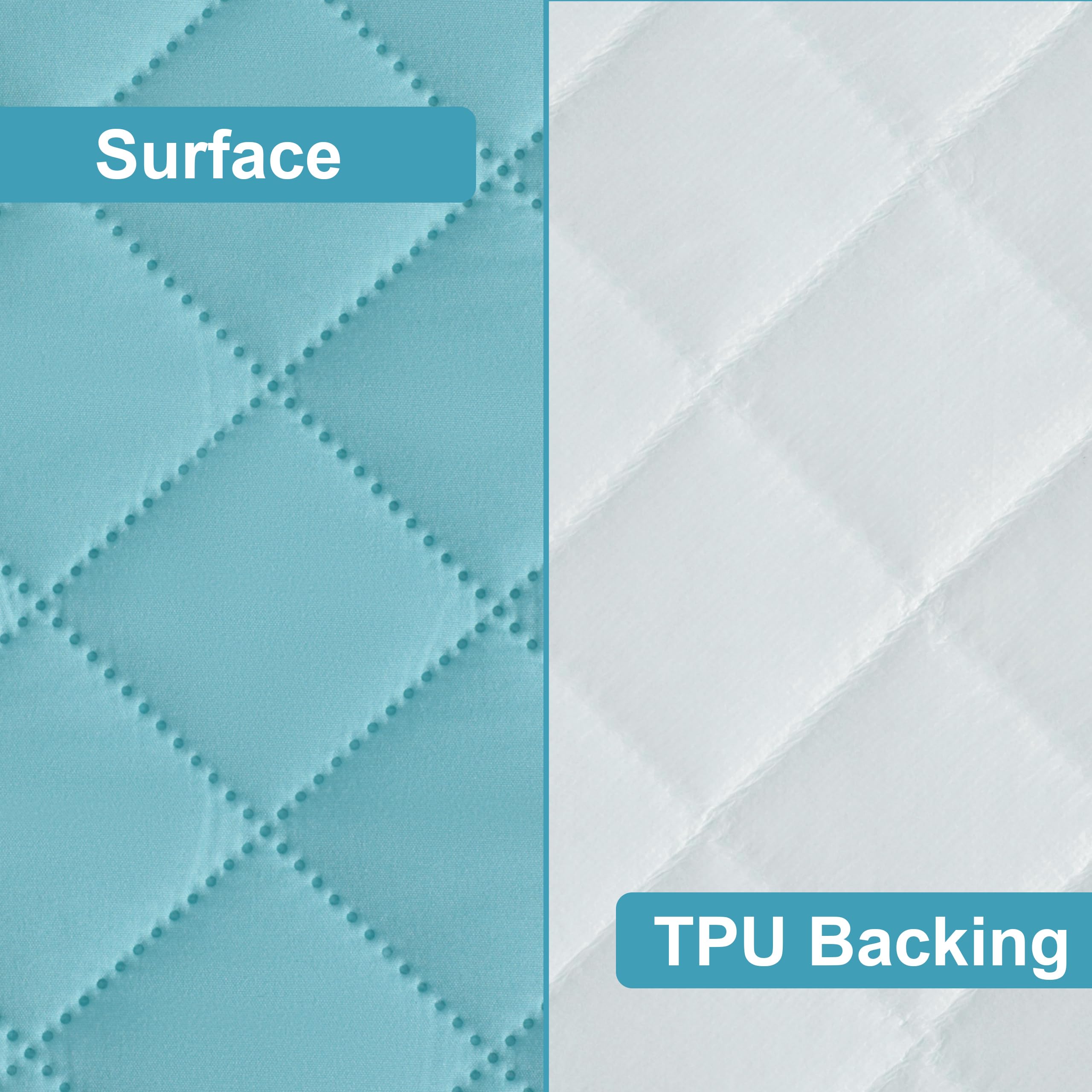 NTBAY quilted protector with full elastic trim fits four sides securely