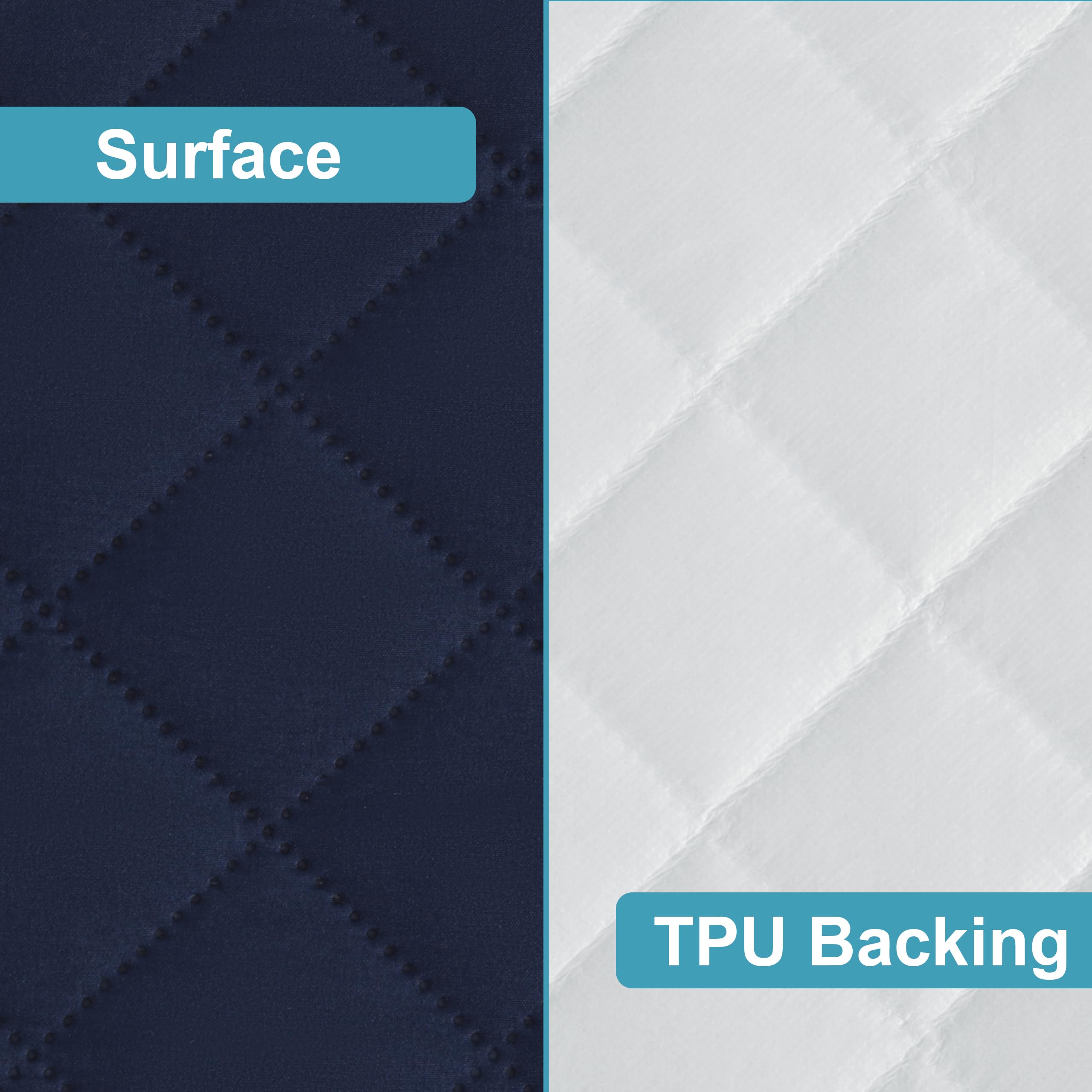 NTBAY quilted microfiber top provides soft, breathable protection for your baby's mattress.
