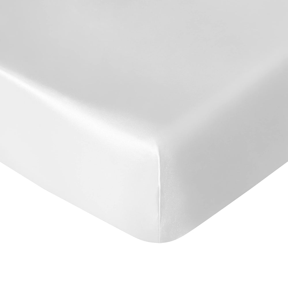 NTBAY silk satin fitted crib sheet closeup shows soft sheen for baby comfort.