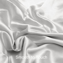 NTBAY Silk Satin Crib Sheet closeup reveals smooth cooling fabric for comfort.