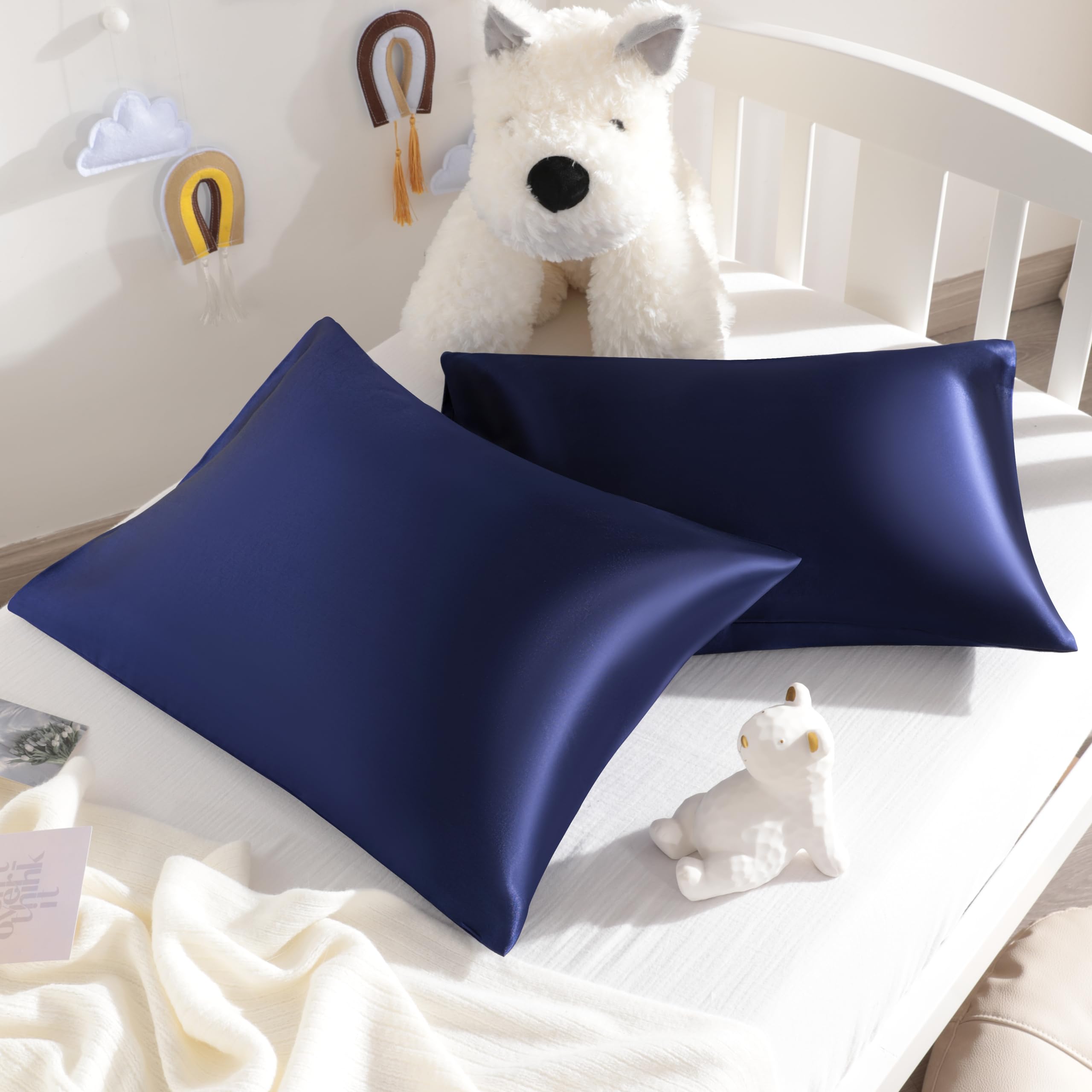 NTBAY silk satin toddler pillowcase with envelope closure for easy changes