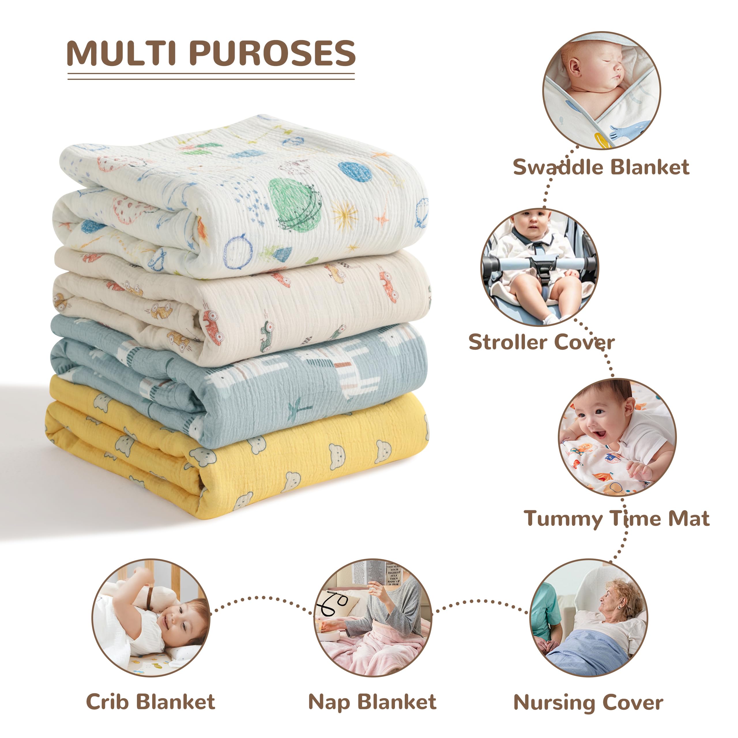 NTBAY swaddle 30x40 skin-friendly-softness emphasizes gentle contact for newborns.