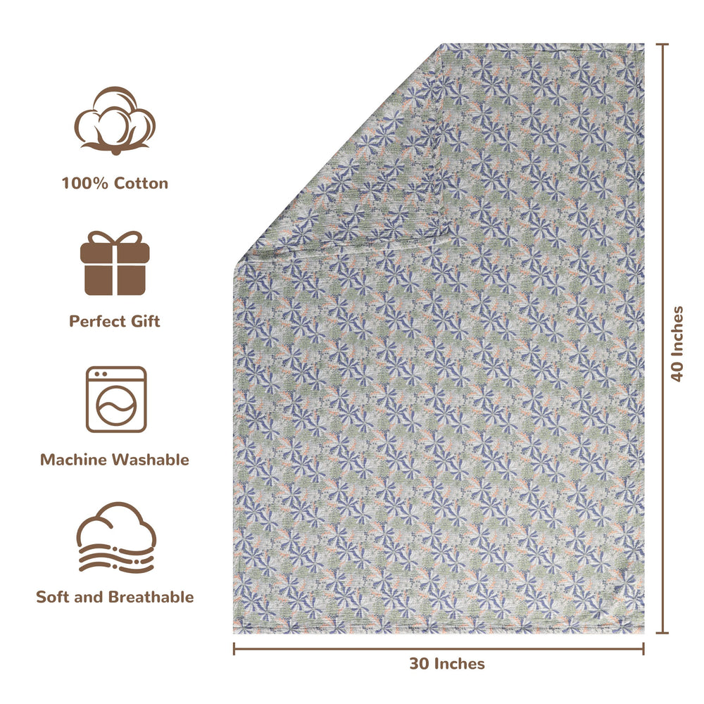 NTBAY swaddle blanket in crib scene demonstrates cozy, safe nap time for infants.