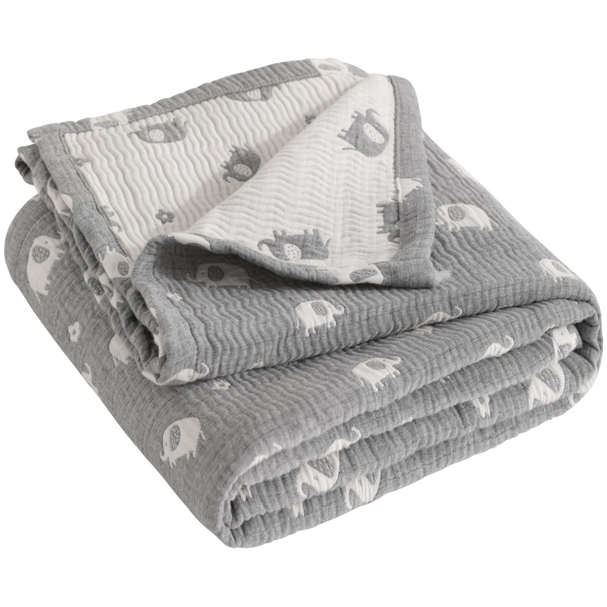 NTBAY toddler blanket front-elephants-dots; cozy softness for cuddles