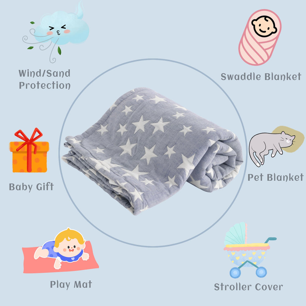 NTBAY blanket used in stroller or car seat demonstrates travel-friendly comfort