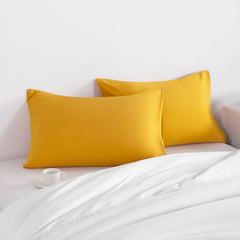 NTBAY ginger yellow pillow case with envelope closure for secure fit.