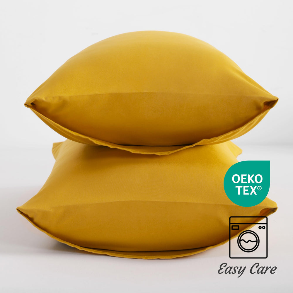 NTBAY pillow case ginger yellow machine washable for quick cleanup.