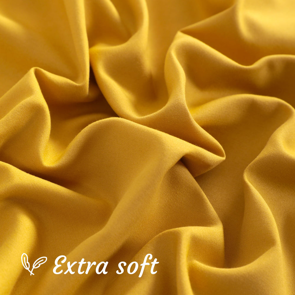 NTBAY ginger yellow pillow case resists wrinkles for neat bedding.