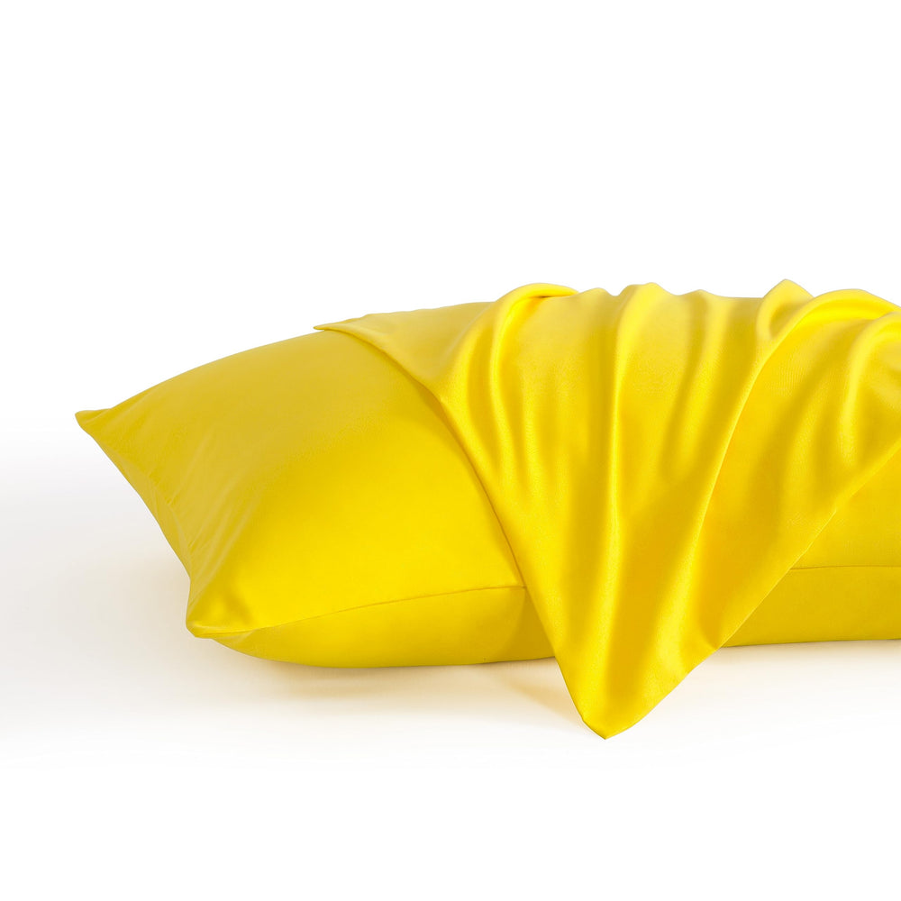 NTBAY toddler pillow case yellow close-up soft microfiber texture