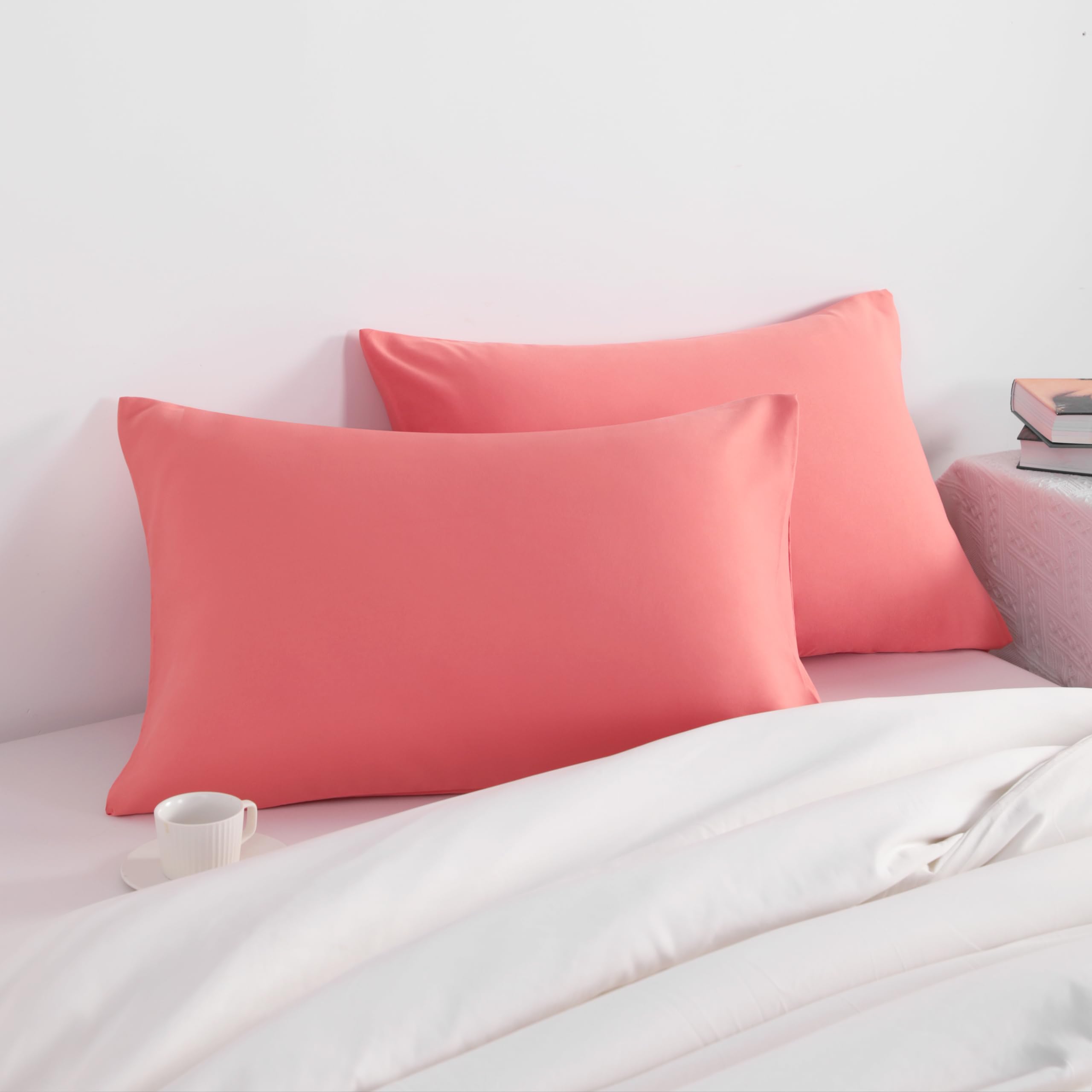 NTBAY toddler pillow cases 2-pack flat lay highlights convenient twin-pack design for easy changes.