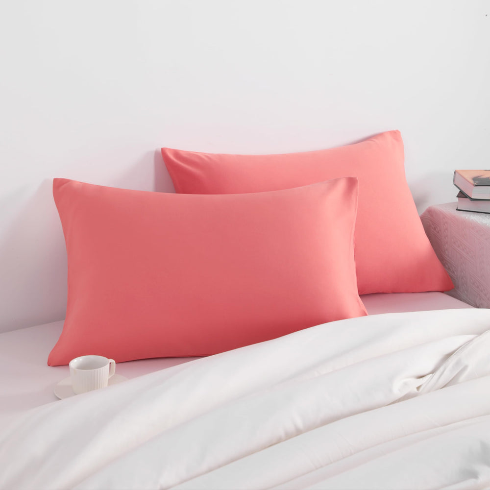 NTBAY toddler pillow cases 2-pack flat lay highlights convenient twin-pack design for easy changes.