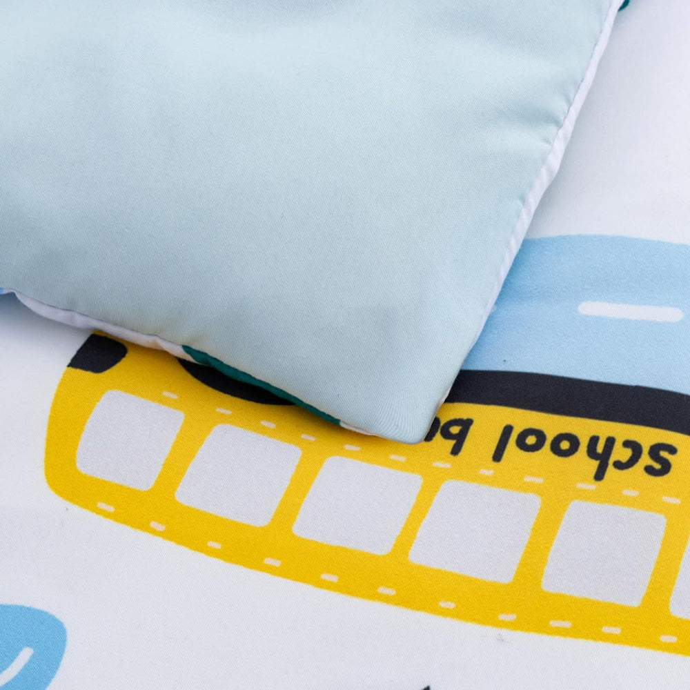 NTBED stitching detail prevents filling from clumping for lasting comfort.