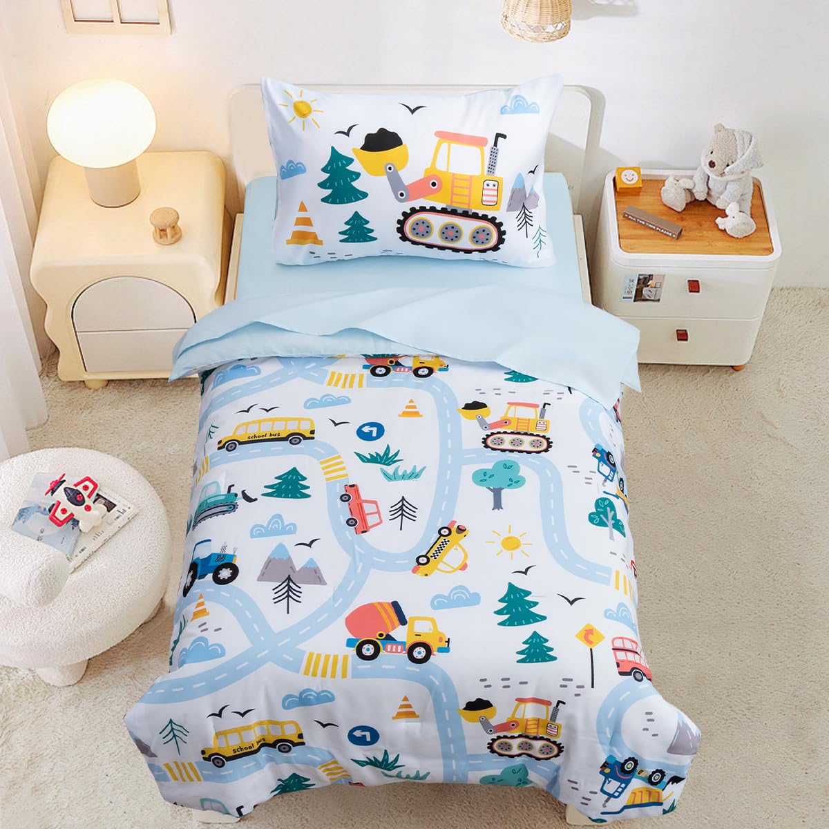 NTBED packaging shows four-piece set for easy room styling and quick setup.