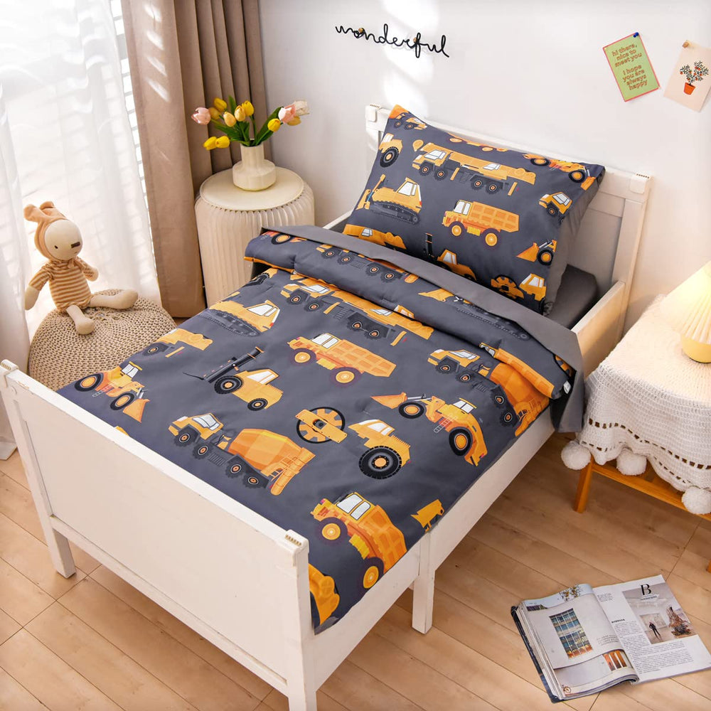 NTBED construction toddler bedding pillowcase — reversible design for easy styling
