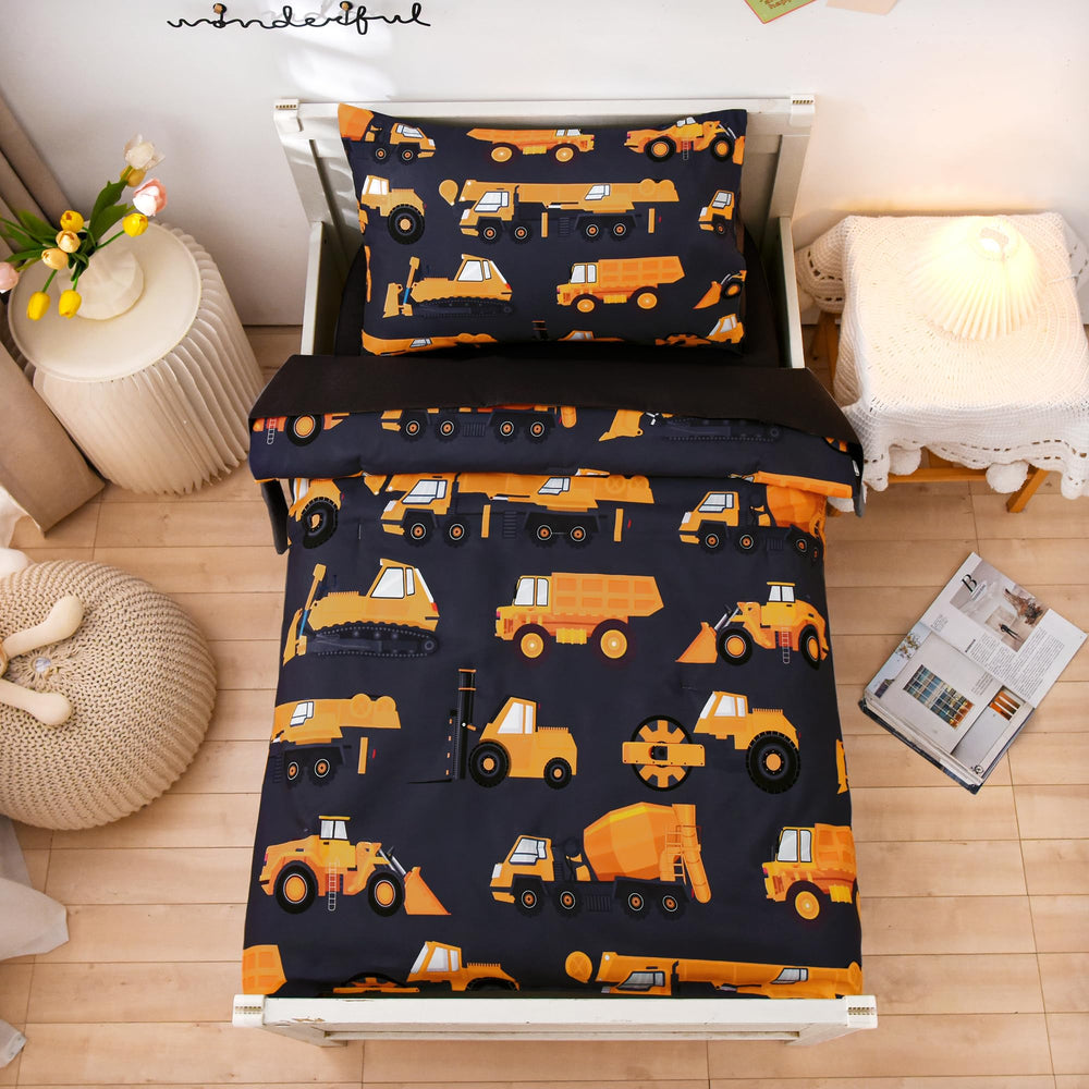 NTBED construction vehicles comforter provides soft microfiber for long-lasting comfort.