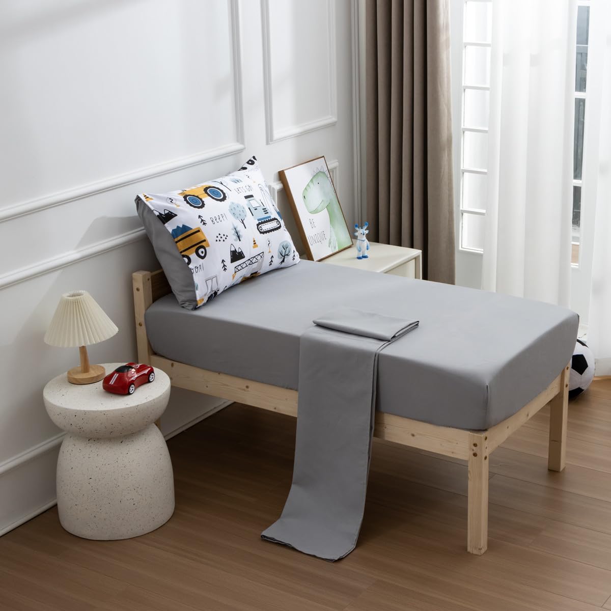 NTBED construction vehicles fitted sheet ensuring snug fit and comfort.