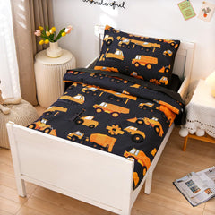 NTBED construction vehicles pillowcase offers soft comfort and easy care.