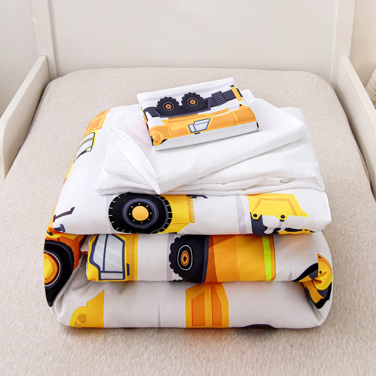 NTBED construction-vehicles print room decor adds playful vibe to bedtime