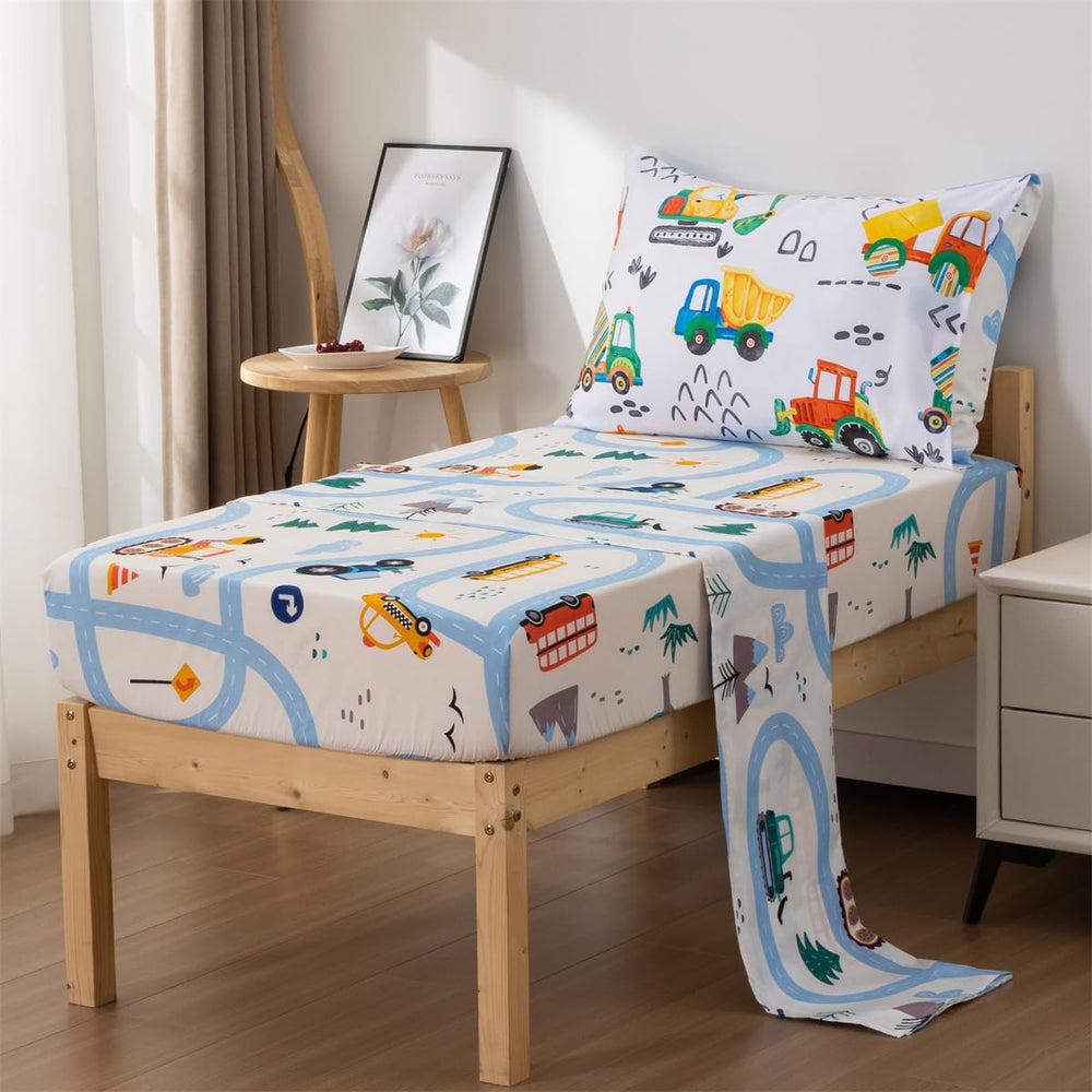 NTBED pillowcase with vehicles print inspires imaginative bedtime stories