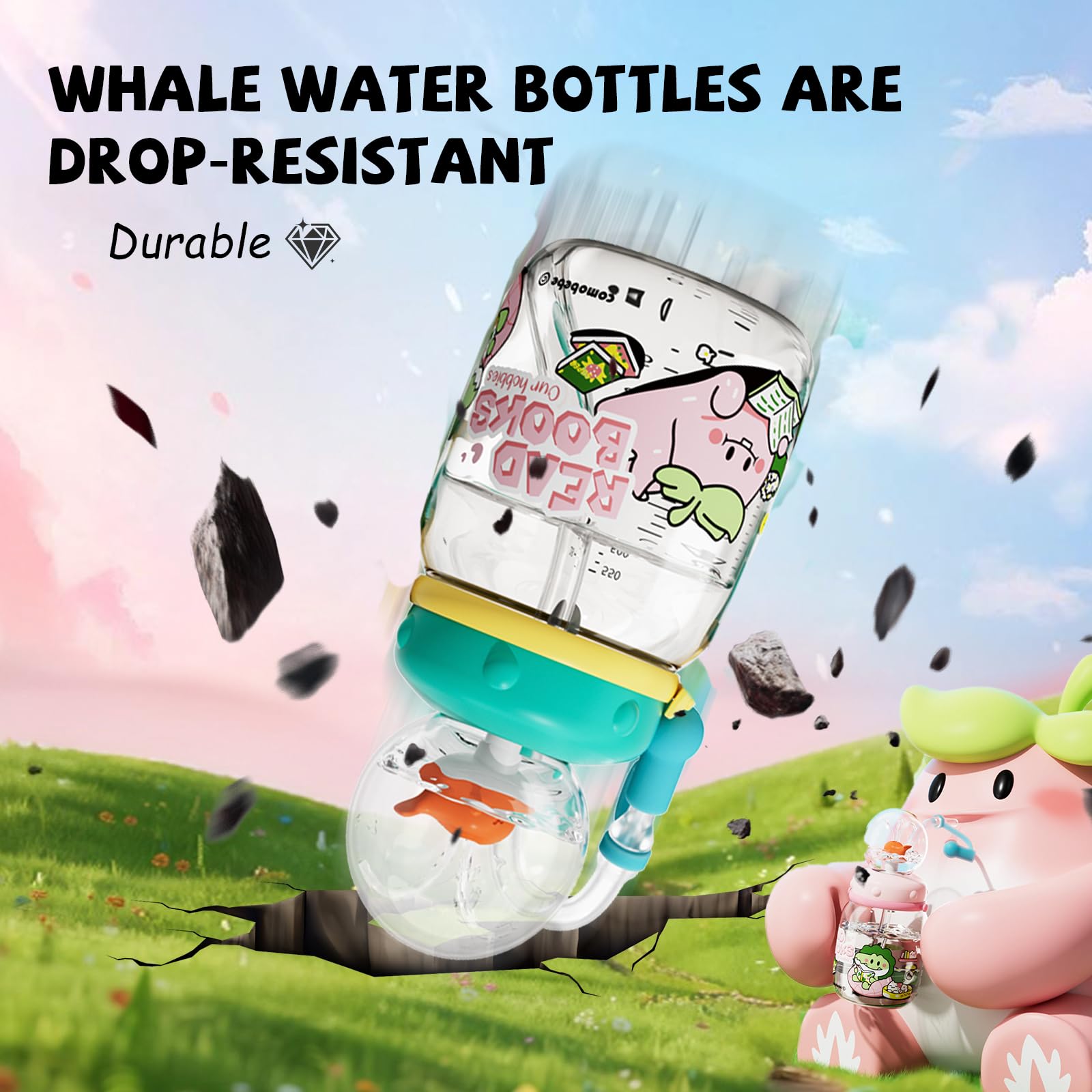 NTFWG Whale Fountain Tumbler durable food-grade construction withstands daily use