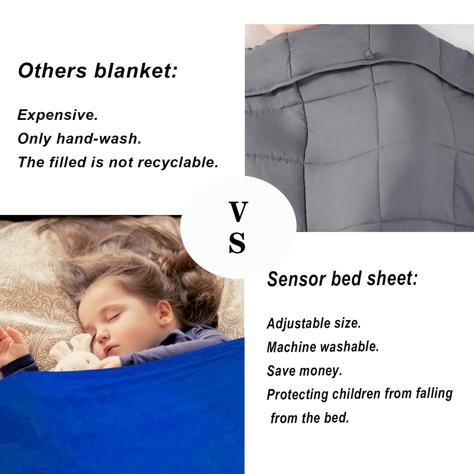 Ntomtuex sensory bed sheet illustrating easy installation on a mattress