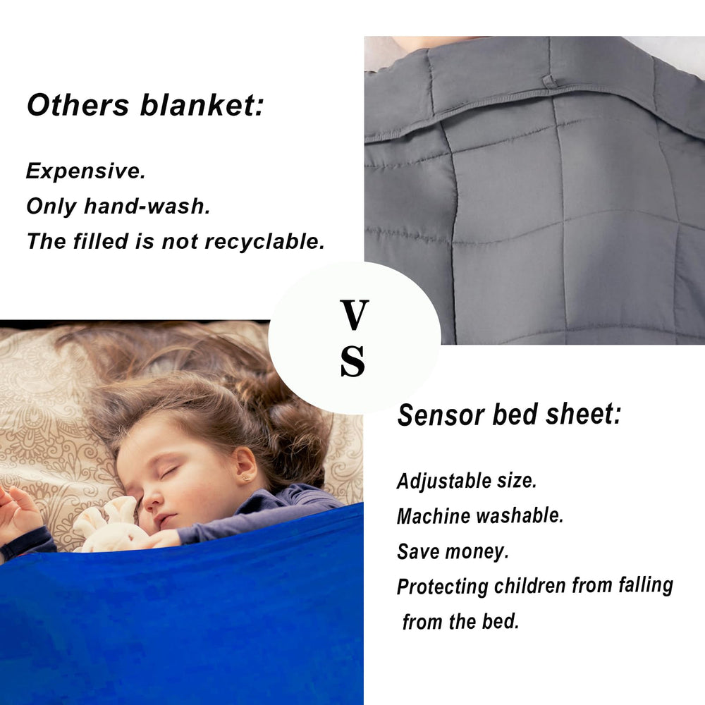 Ntomtuex sensory bed sheet illustrating easy installation on a mattress
