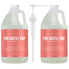 NTRSNS NaturSense Pure Castile Soap bottle pump for convenient daily cleansing.