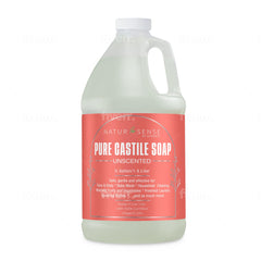 NTRSNS NaturSense Pure Castile Soap bottle unscented, gentle cleansing for skin and hair