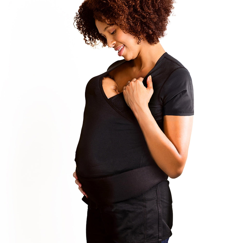 NüRoo Brownmed pocket-skin-to-skin carrier shirt with back panel for hands-free bonding