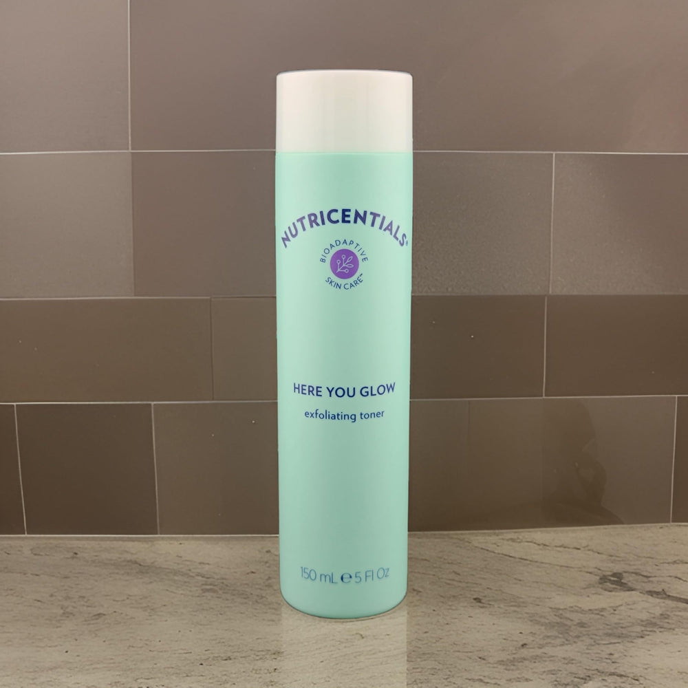 Nu Skin Here You Glow toner routine shot for daily use.