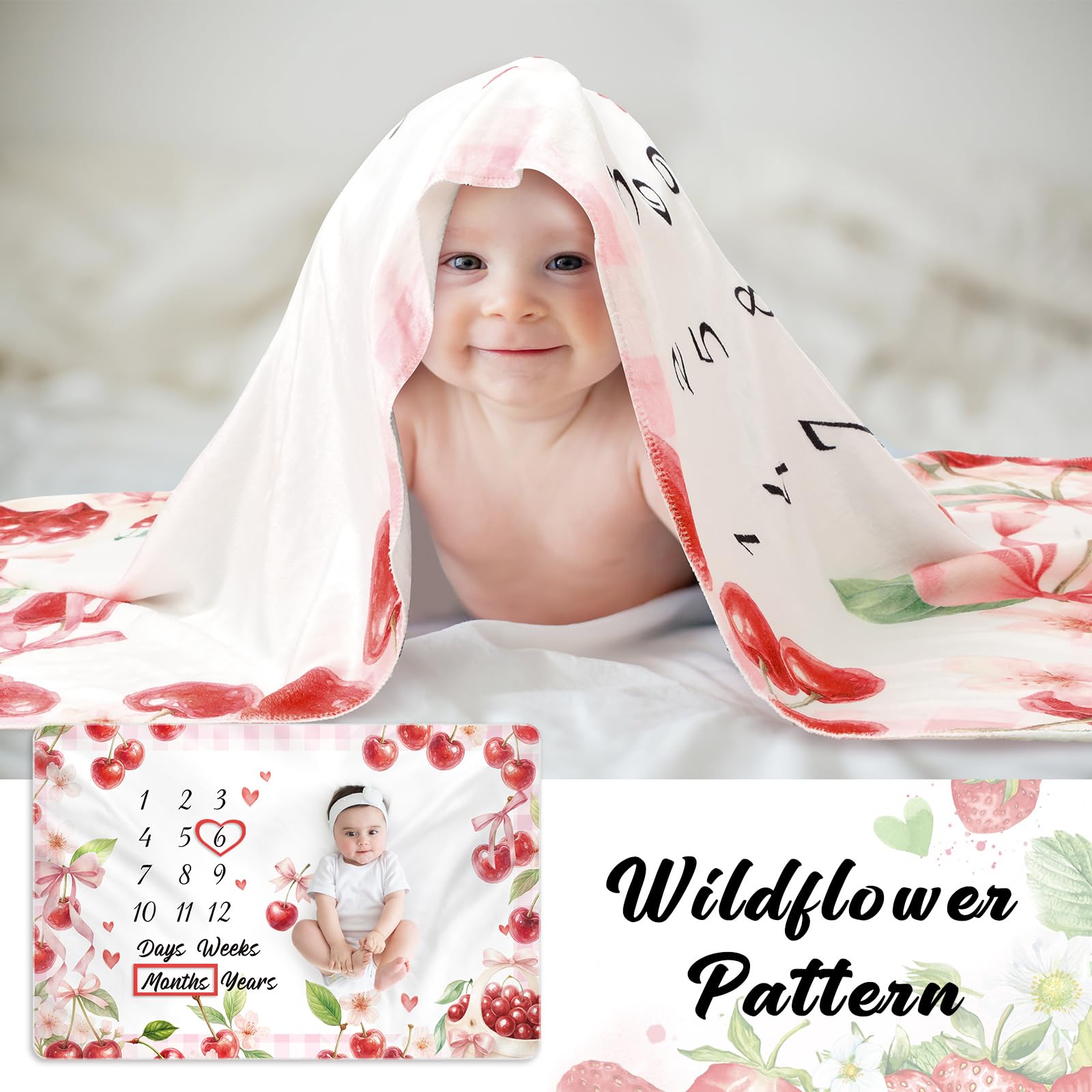 Nuanchu cherry milestone blanket photoshoot setup demonstrating versatility