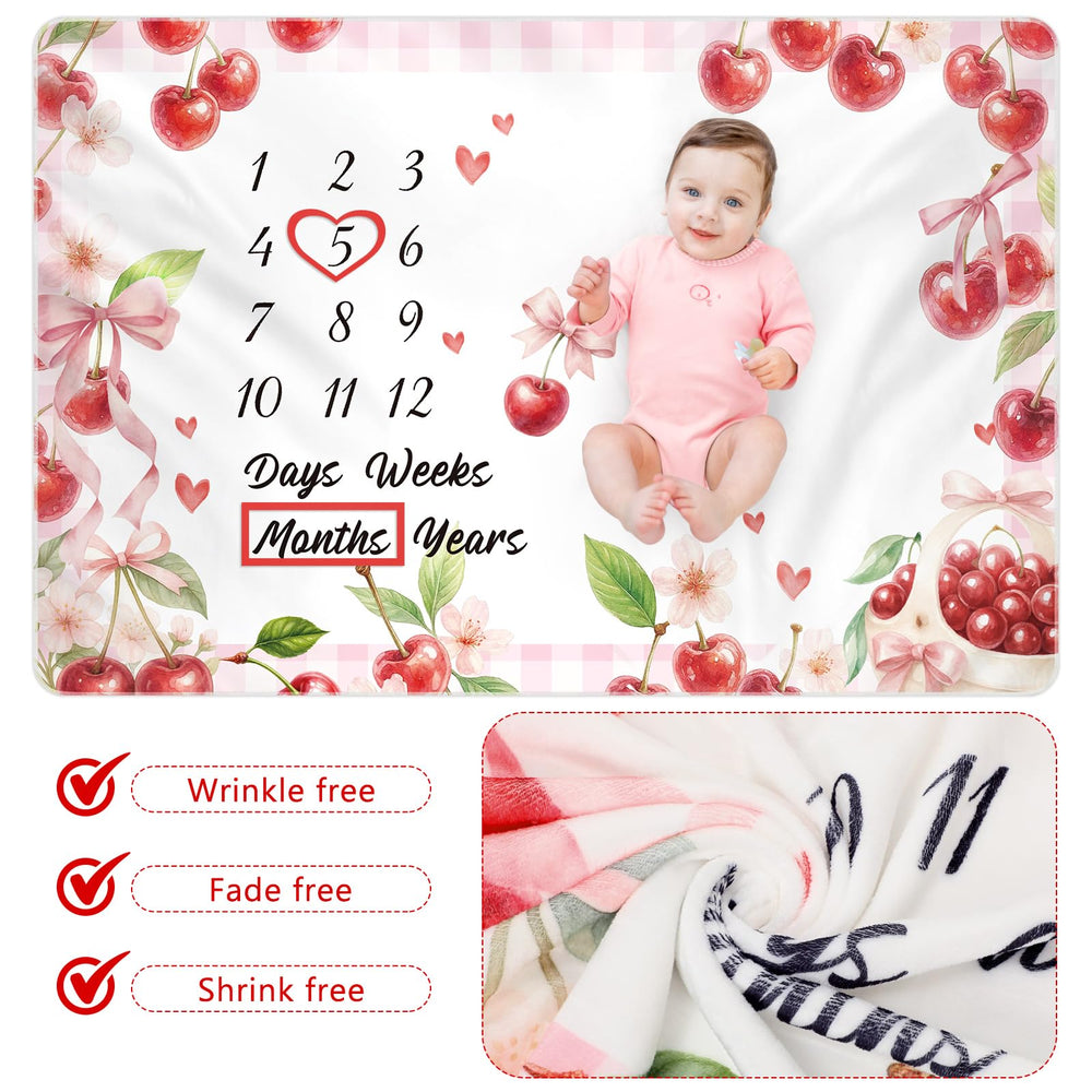 Nuanchu cherry design close-up fabric texture showcasing cozy feel