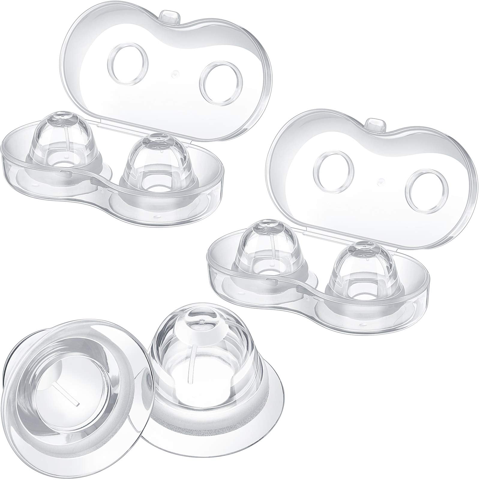 Nuanchu inverted nipple corrector suckers with travel case for easy on the go use