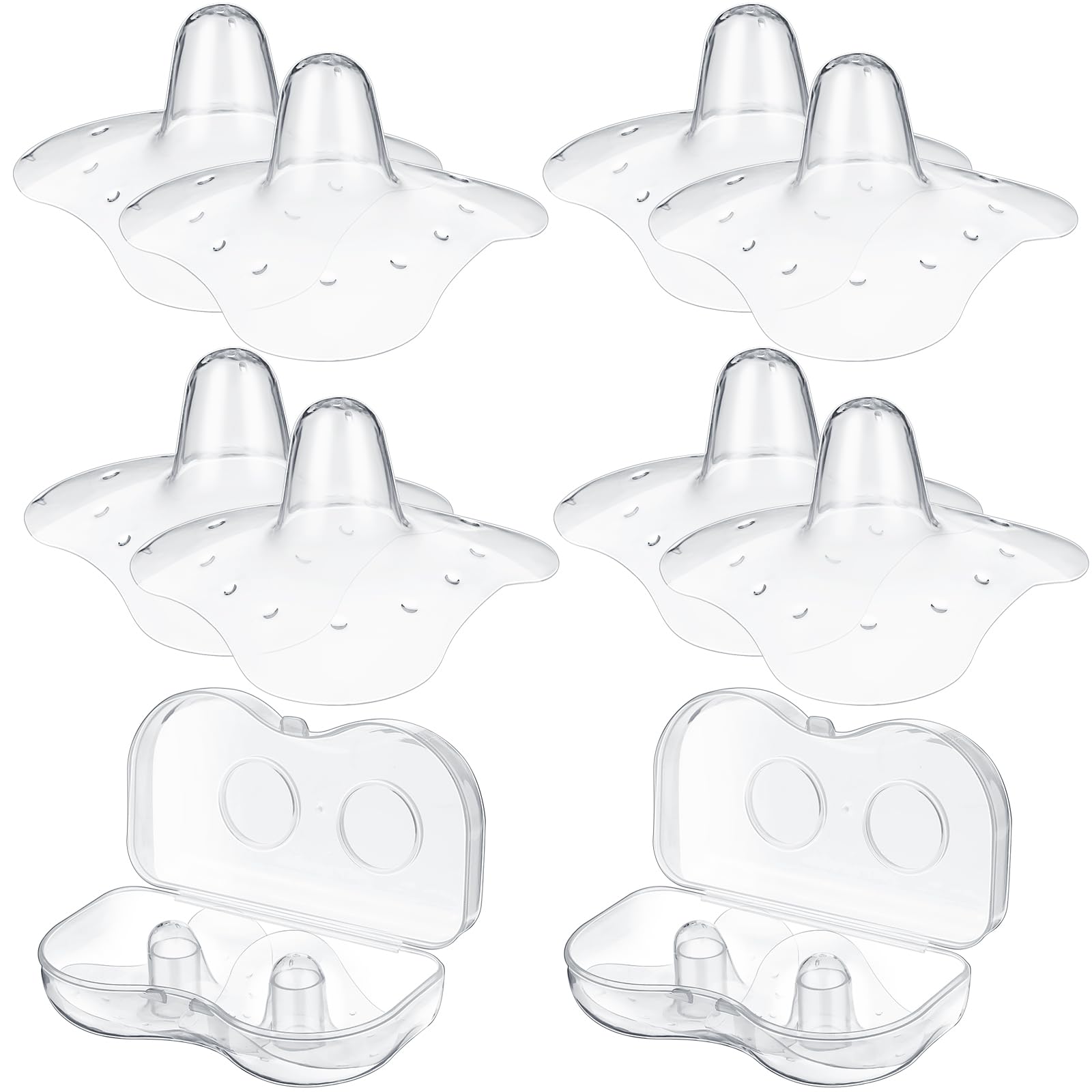 Nuanchu nipple shield 24mm-clear top fits snugly, supporting comfortable latch for baby.
